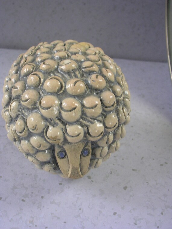 Vintage Ceramic Sheep Figurine by BRIGHTLIGHTSVINTAGE on Etsy