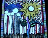 Mixed Media Mosaic with Mirror - "Shine"