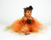 Fall flower girl dress ,Thanksgiving  Fall Tutu Dress, perfect for Halloween or any special occacion, flower girl dress