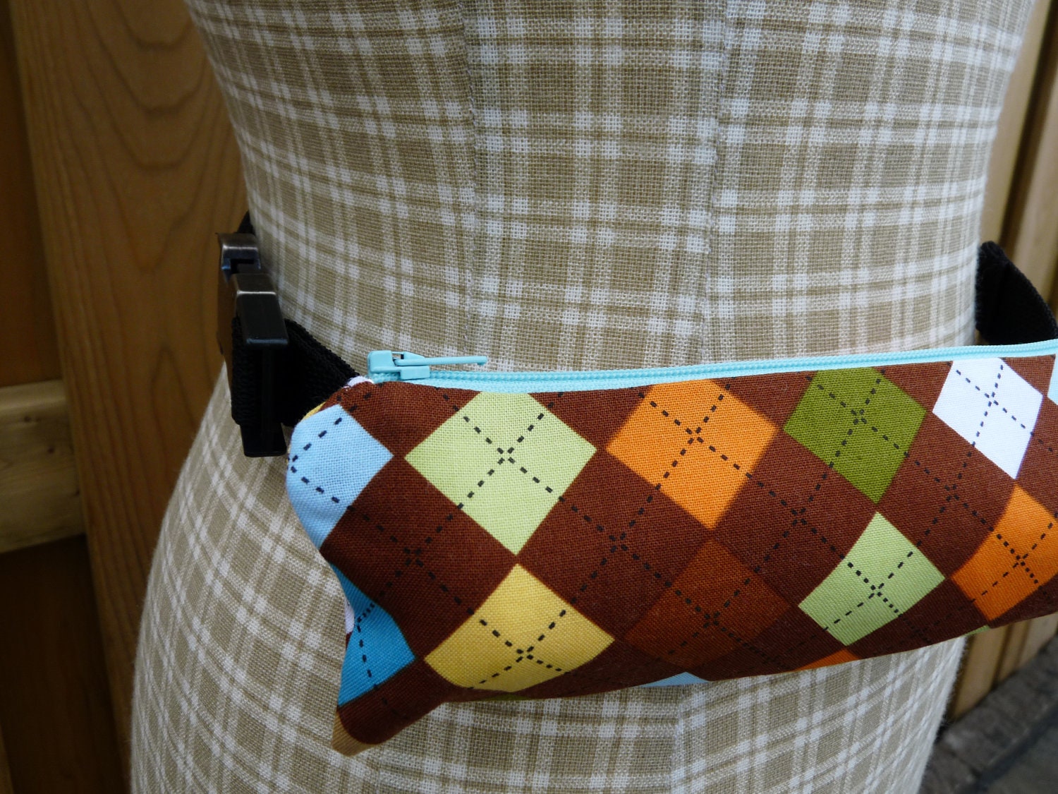 Epi Pen Case - Epi Pen Pouch - Epi Pen Holder - Epi Pen Case with Waist Strap - Argyle