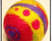 Wool Waldorf Ball Toy with Detailed design - great for tactile and special needs children