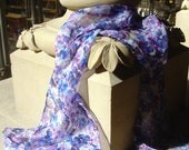 Floral print silk scarf