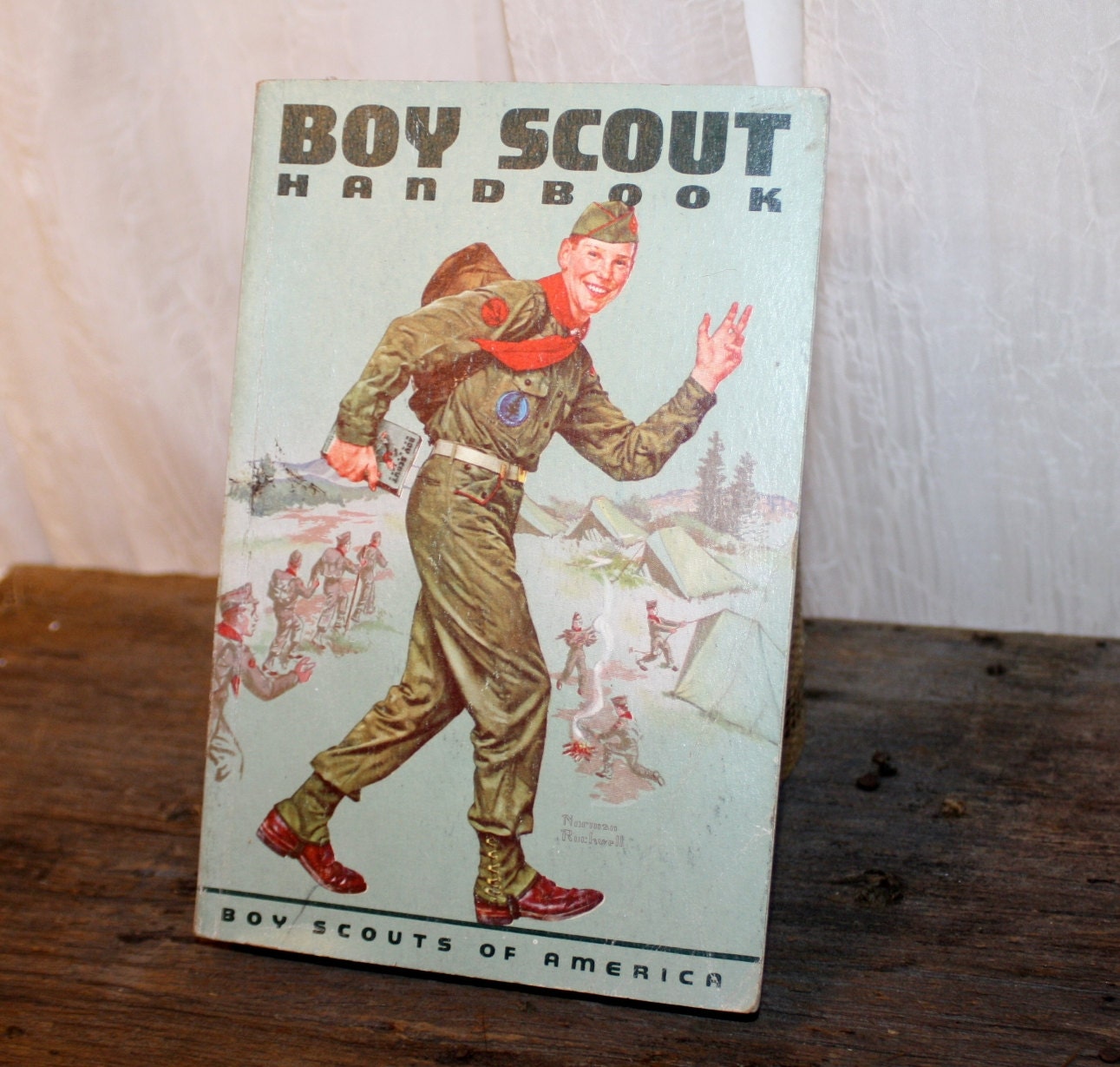 Items similar to VINTAGE Boy Scout HANDBOOK. 1959. Norman Rockwell
