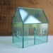 Structure in vintage coke bottle green - acrylic architecture - pale green house - glass look -