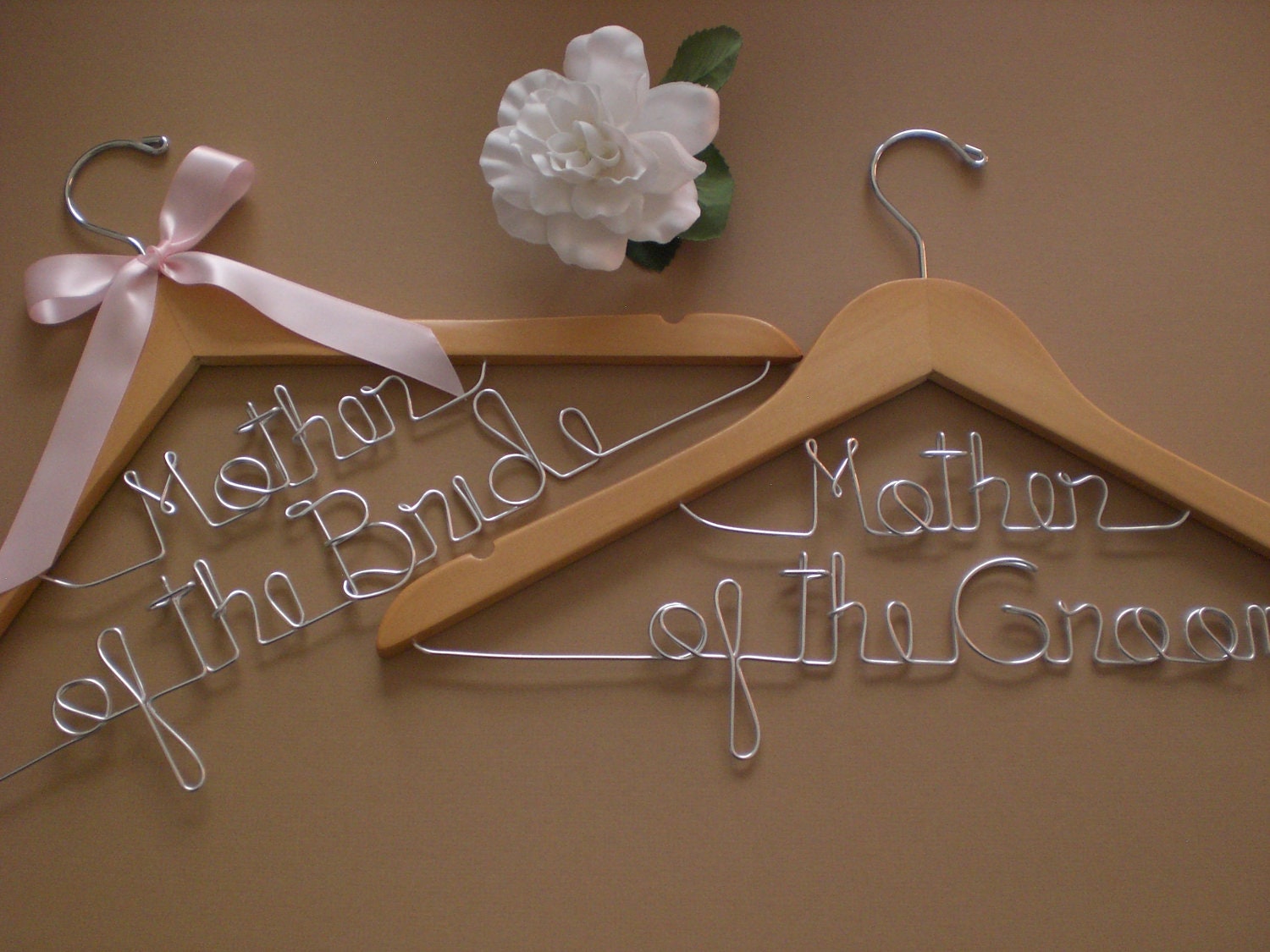 HUGE SALE/Set of 2 Wedding Hangers/Mother of the Bride and Mother of the Groom/Personalized Hangers/Bridal hanger/ Bride / Weddings