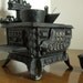 Queen - Vintage Toy Stove - 1970's - Cast Iron - Many Accessories - Perfect for Dolls