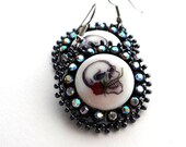 Beaded Skull Earrings