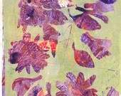Original Monoprint Acrylic Painting No. III Whimsical Wall Art