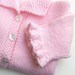 Toddler Pink Cardigan Sweater Girls Hand Knit Sweater 2 to 3 Years