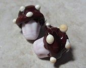 Cupcakes Handmade Lampwork Glass Earring Pair Beads