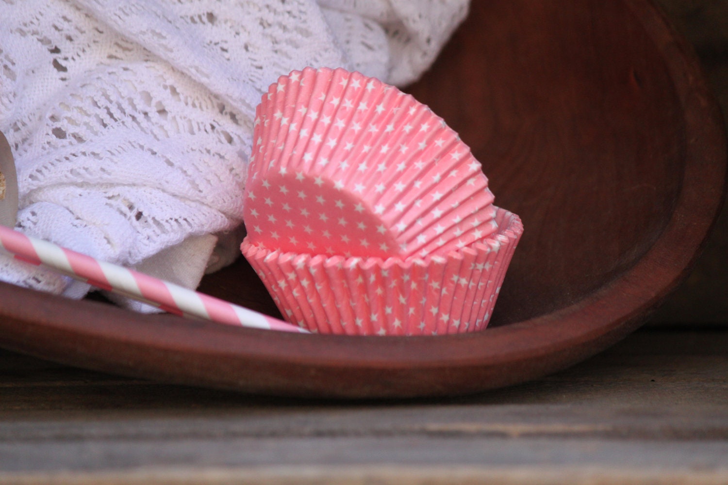 Pink Sorbet Mini Stars Paper Cupcake Liners Set of 25 Baking Cups Il_570xn
