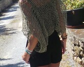 soft green Loose weave cotton shrug 6 left in this shade READY to SHIP