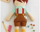 Fabric Doll Pattern - Boy Doll Sewing Pattern - Hans Doll - Stuffed Toy Instant Download