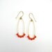 Coral Red & Gold // Lipstick Earrings // Wire Work // Women's Jewelry // Cherry Red