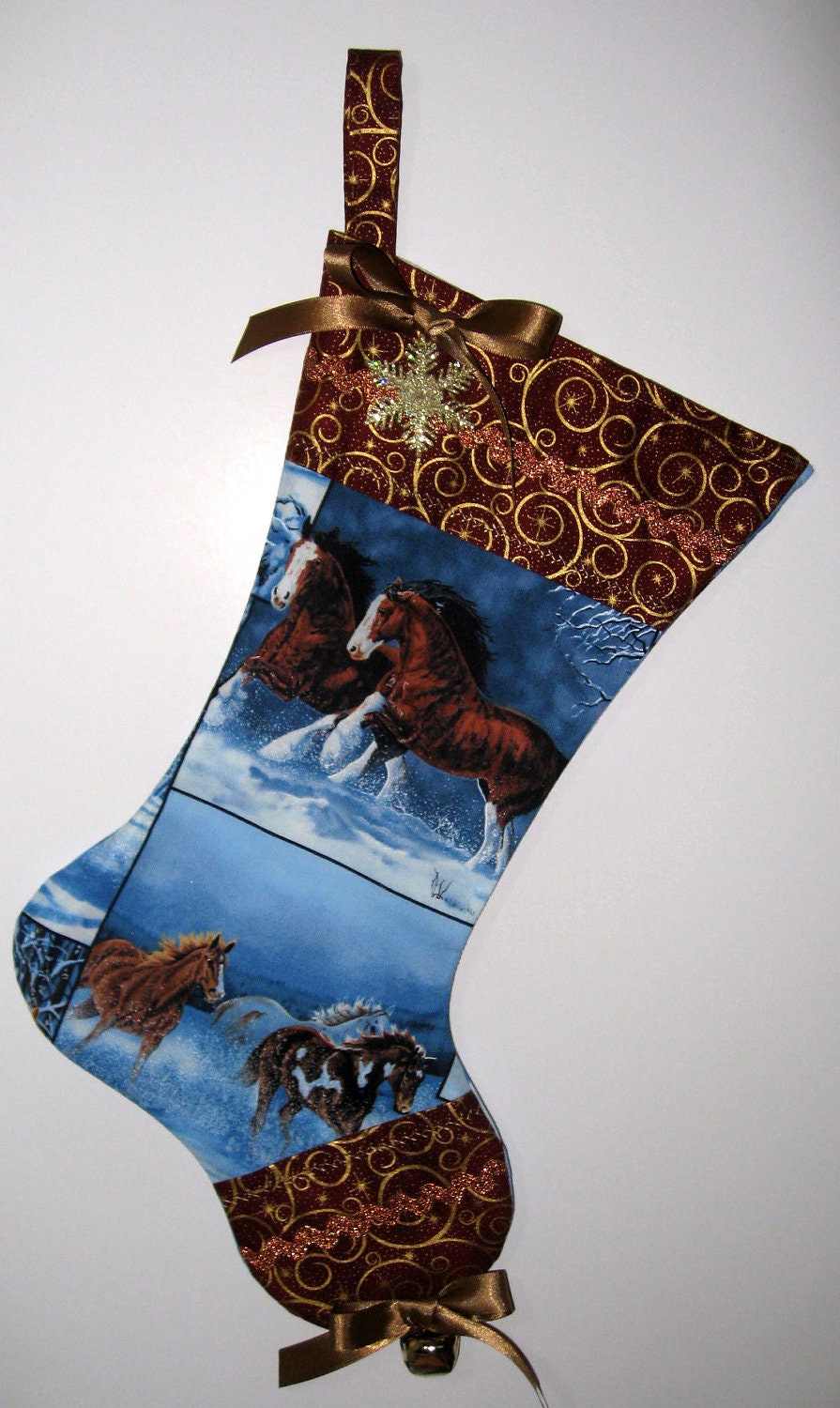 Beautiful Horse Christmas Stocking by TheStorybookCottage on Etsy