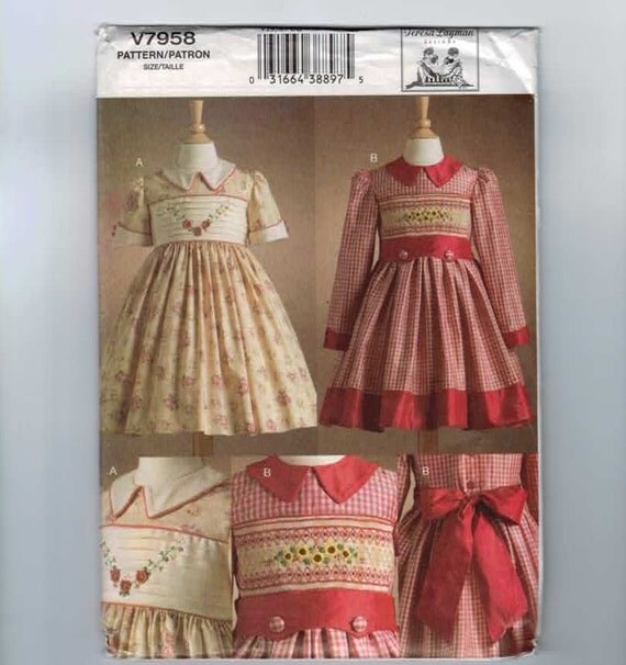 Girls Sewing Pattern Vogue V7958 Heirloom by historicallypatterns