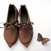 CUSTOM Leather Handmade bohemian fairy tale wedding shoes, TITANIA in Antiqued Brown by Fairysteps