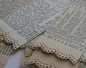 20 Antique Paper Lace Strips  Borders Hand Punched Lace Edge