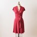 Jersey Wrap Dress, Casual Day Dress, Dark Pink , Bridesmaid Dress , Summer Dress 110bc
