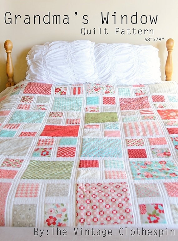 Grandma s Window Quilt Pattern PDF By TheVintageClothespin