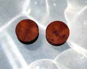 19mm Redwood Pin burl wood ear plugs, three quarter inch gauged, hand turned, organic one of a kind body adornment