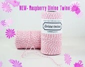 SALE- Shipping 1.99- NEW- Raspberry Divine twine-Shipping -50 yards-bakers twine- Brand New Divine Twine -Color Raspberry