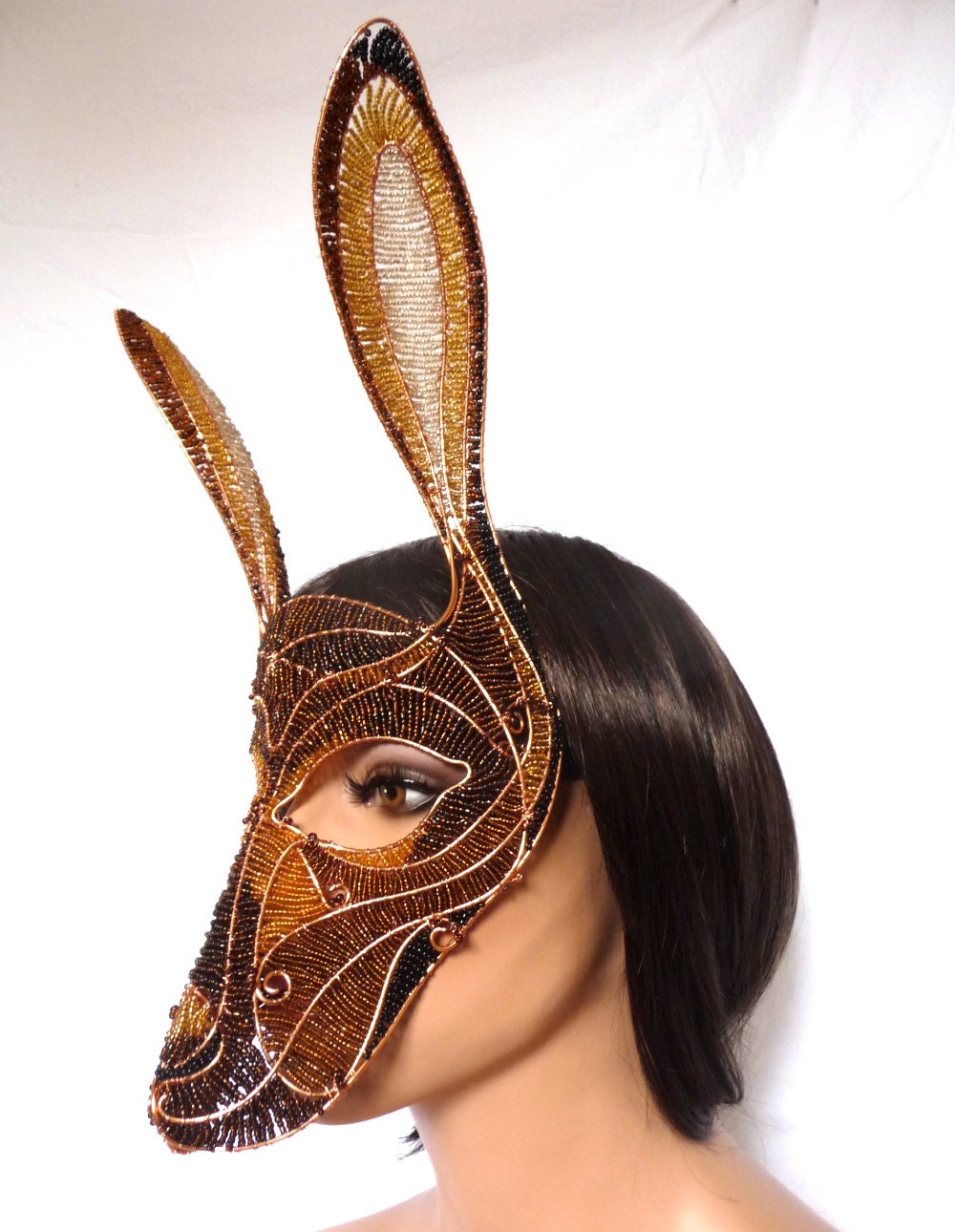 Hare masquerade mask, womens, costume, accessories
