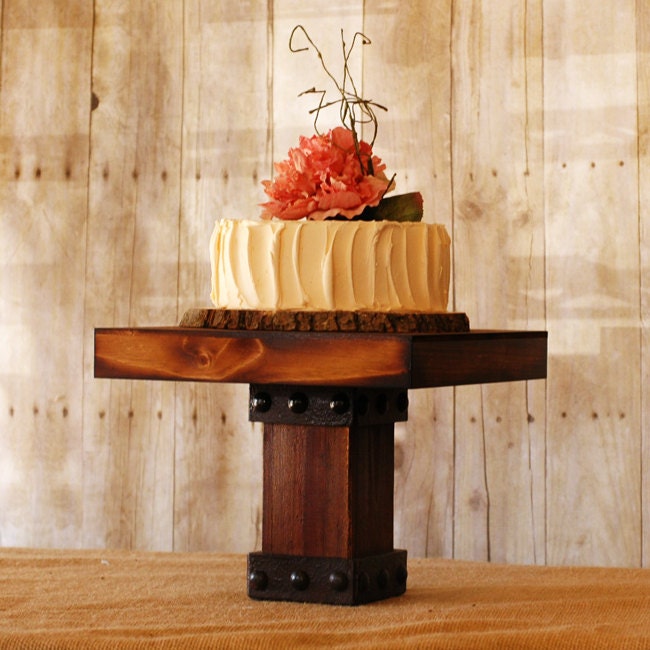 One Rustic Timber Style Cake Stand