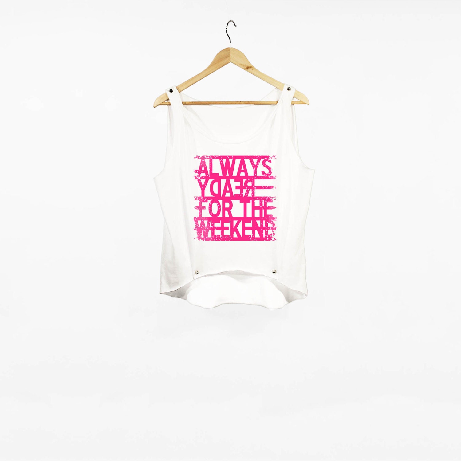 Neon pink shirt, White summer shirt, Womens white tshirt,  Loosefit screenprinted tee