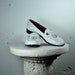 Vintage White Etienne Aigner Leather Loafers // 7