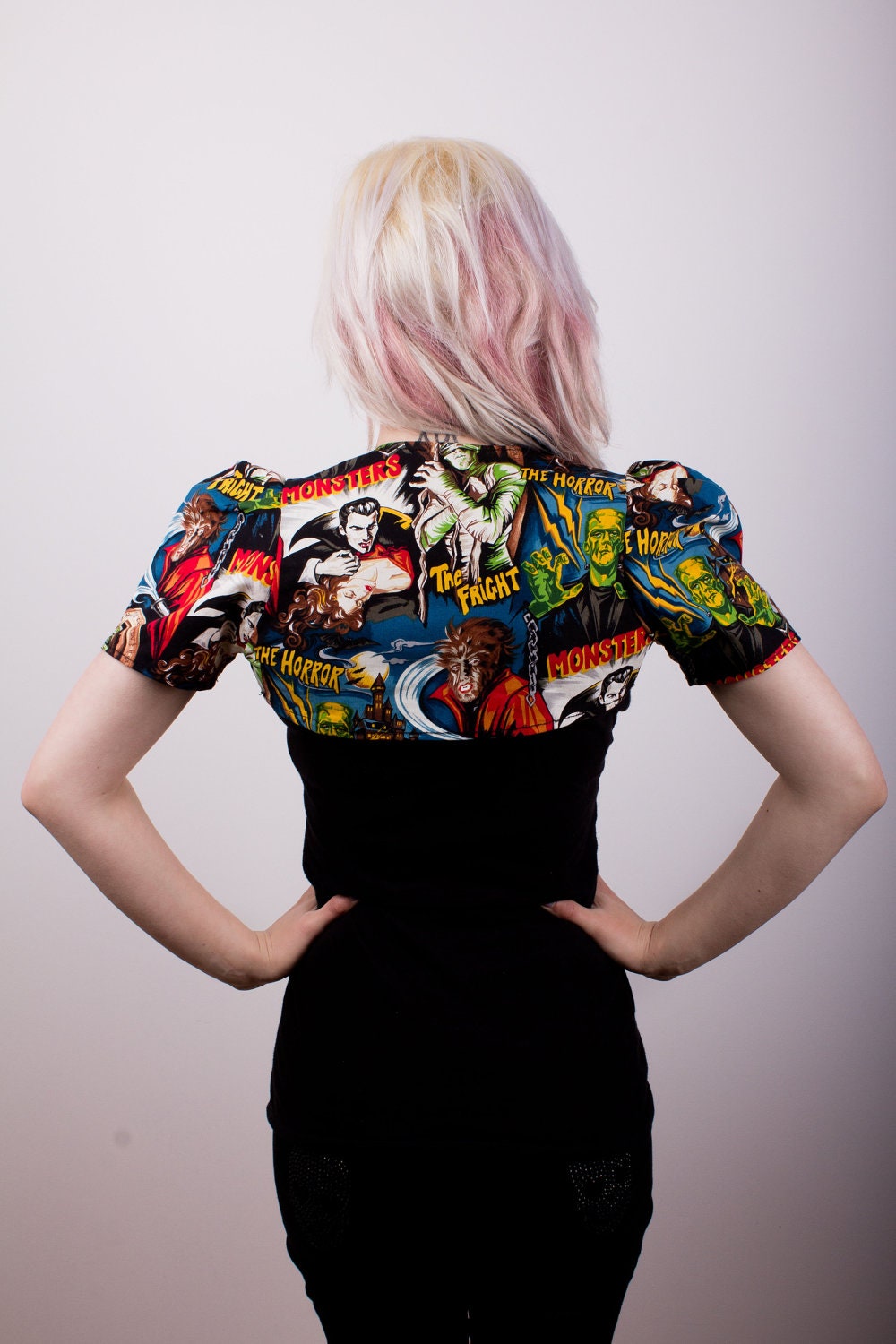 CUSTOM SIZE universal monsters puff sleeve bolero