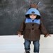Boys Teddy Bear Coat in Blue