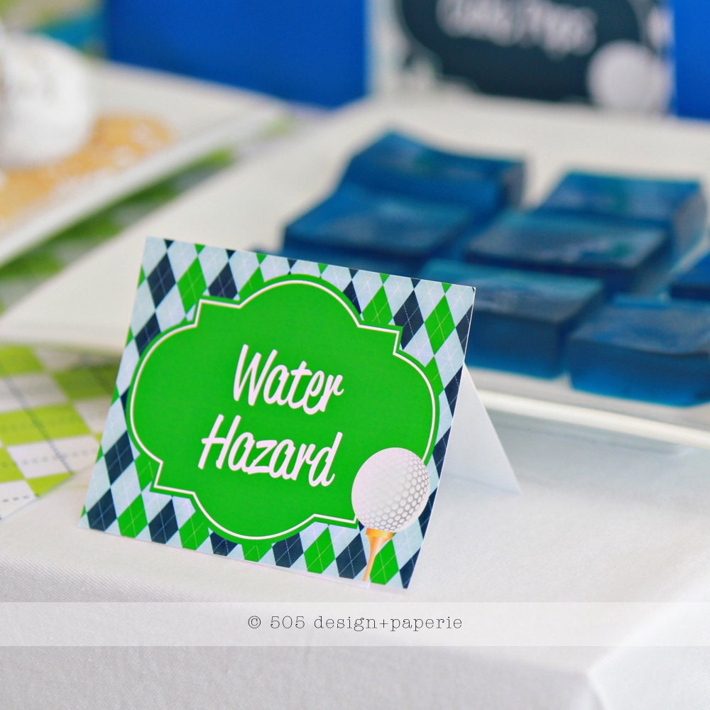 INSTANT DOWNLOAD Printable Golf Food Labels by 505 Design Paperie Il_170x135