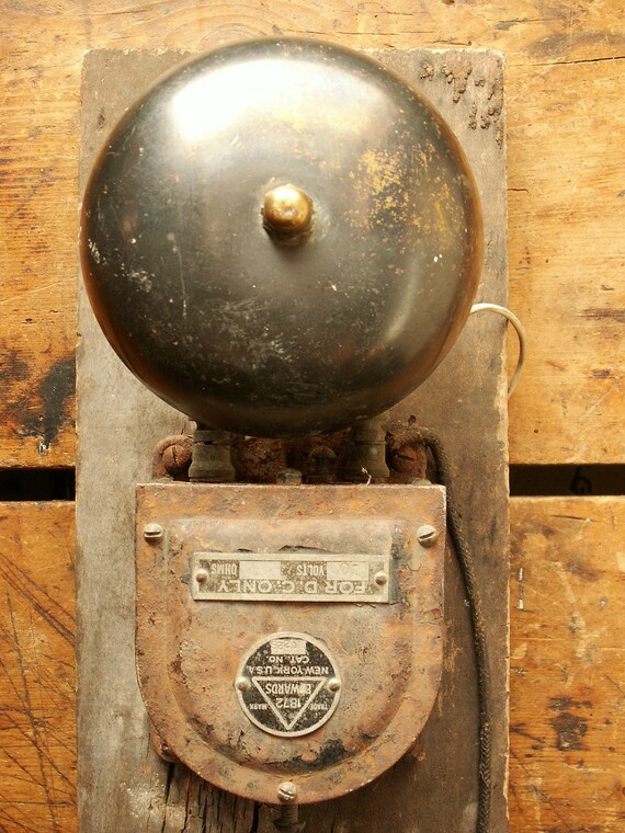 Vintage Edwards Factory Alarm Bell by CopperAndTin on Etsy