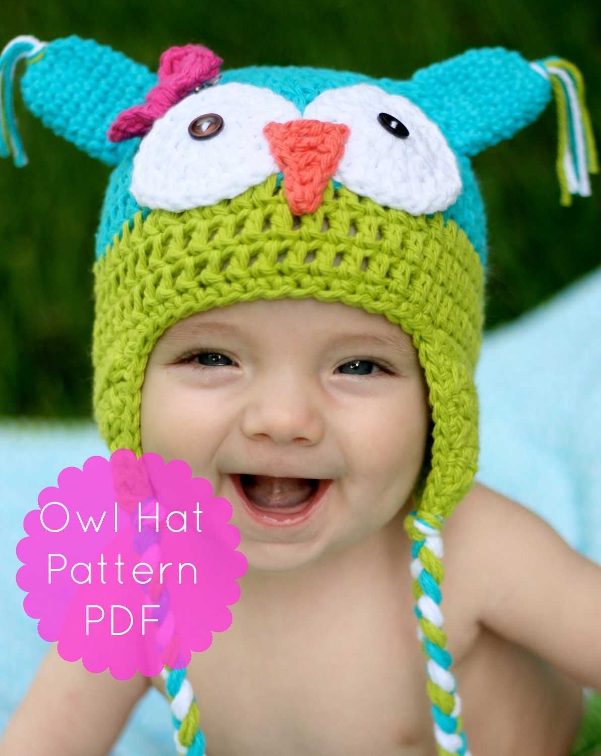 Owl Hat Pattern, Crochet Owl Hat Pattern, Crochet Pattern - Permission to Sell