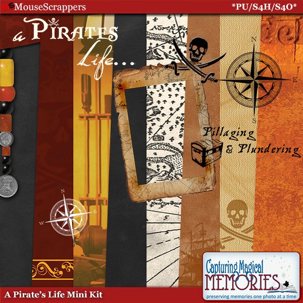 A Pirates Life Digital Scrapbooking Mini Kit by Capturing Magical Memories
