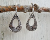 ARTisan Made "Soulful Blossom" Earrings - Fine Silver - OOAK