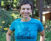 Jackalope T-Shirt  -Women's Screen Printed Funny Jackalope Fight T-Shirt