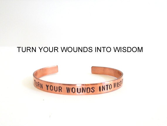 copper bracelet inspirational - hand stamped cuff bracelet - personalized mens gift