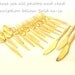 Golden Bouquet Flatware Set Gold Silverware Set Electroplate - As-Is