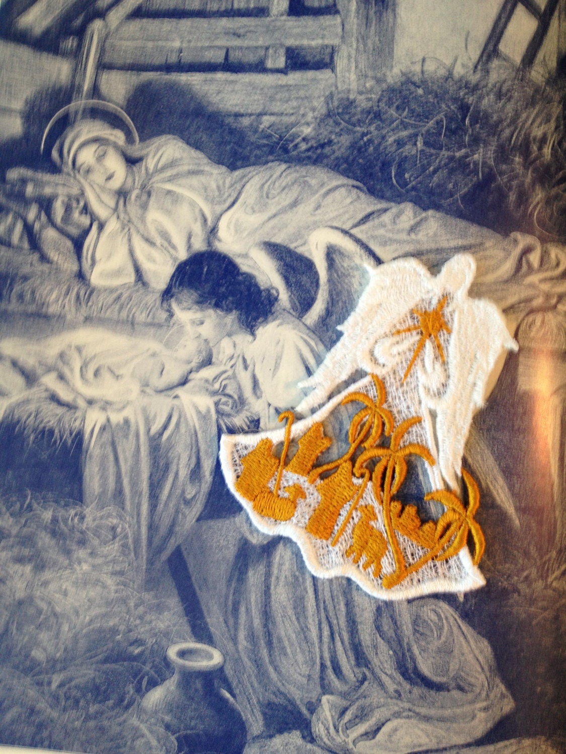 Lace Bookmark Angels of Light (Angel of the Shepherds)