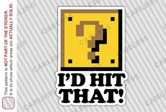 Super Mario Coin Block - Car Truck SUV Vinyl Bumper Sticker