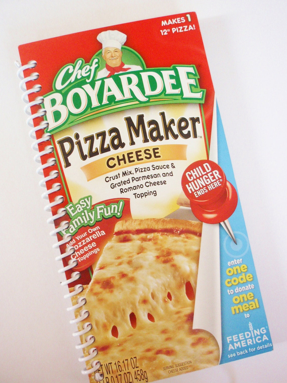 Spiral Notebook PIZZA KIT Journal Diary Spiral Bound Chef Boyardee