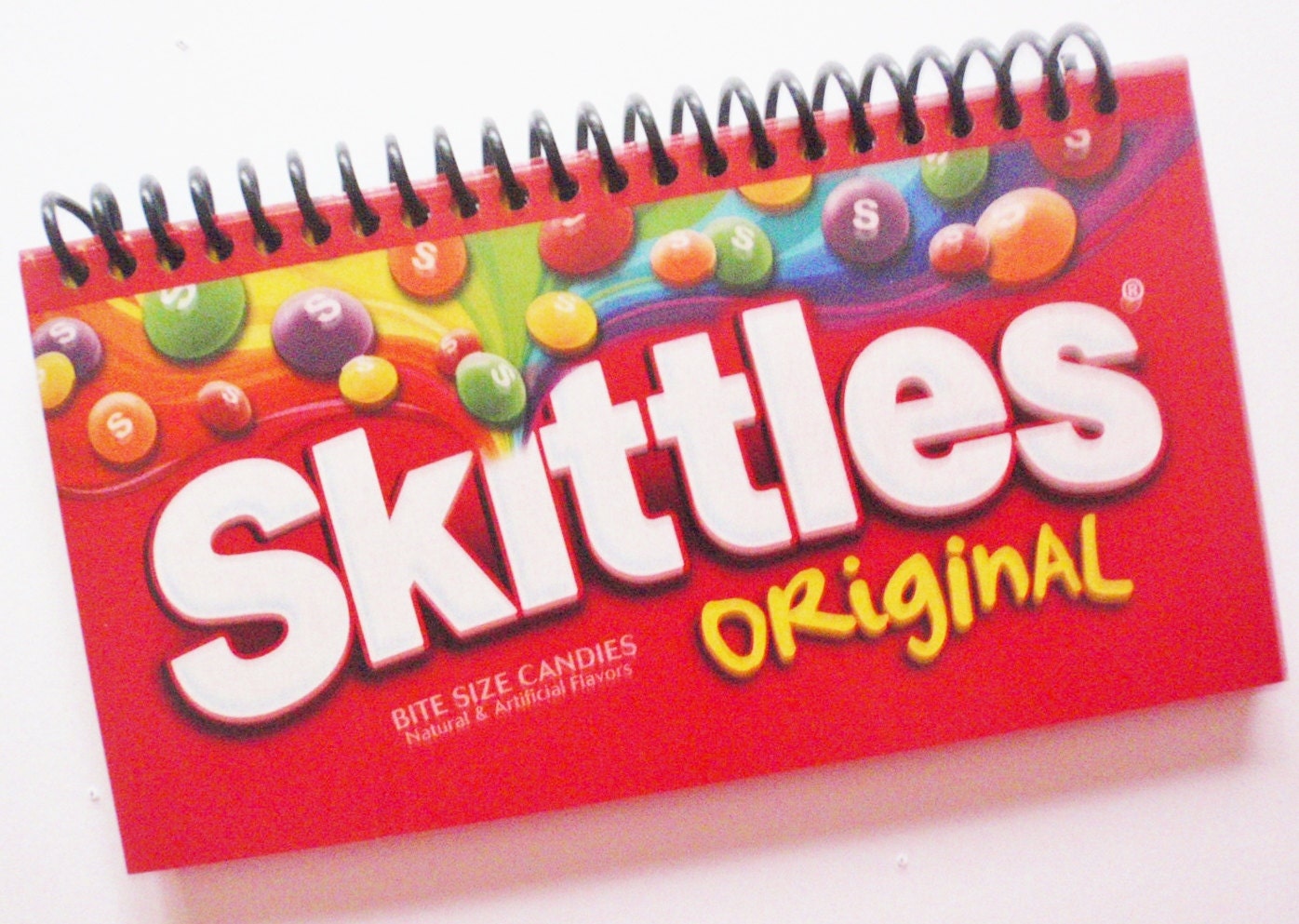 FRUIT candy SKITTLES mini paper NOTEBOOK Spiral recycled shopping list memo pad
