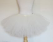 Ivory or White Tutu Skirt Solid Toddler Girls Flower Girl Wedding by American Blossoms