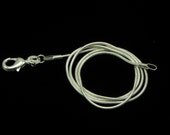 925 Sterling Silver Snake Chain Necklace - 16", 18", 20", 22", 24" - 1mm