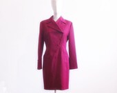 Byblos Wool dress, burgundy secretary style size S