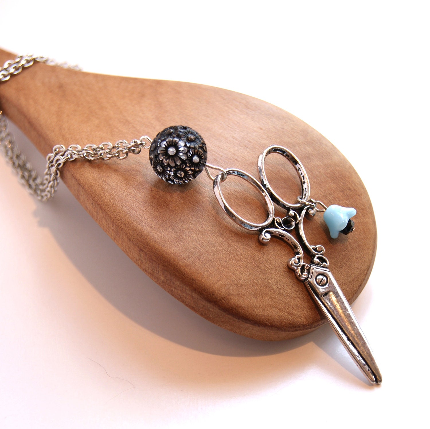Silver Scissor Necklace Sewing Scissors Seamstress Scissors Hair Stylist Scissors Hair Dresser Jewelry Hair Stylist Jewelry Scissor Jewelry