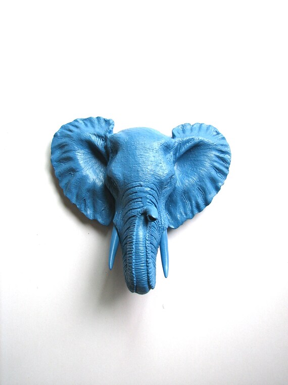 Faux Taxidermy Small Elephant Wall Hanging in by mahzerandvee