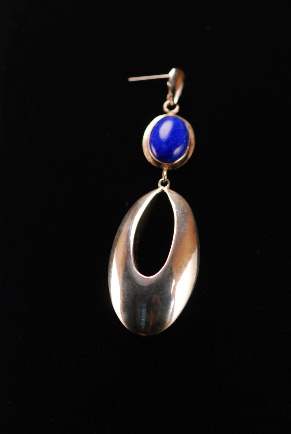 Orville Tsinnie Sterling and Lapis Pendant - Native American Navajo